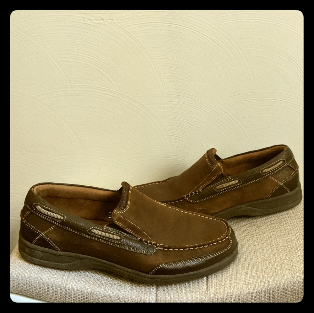 Men's Florsheim Lakeside Brown Slip-On Boat Shoes